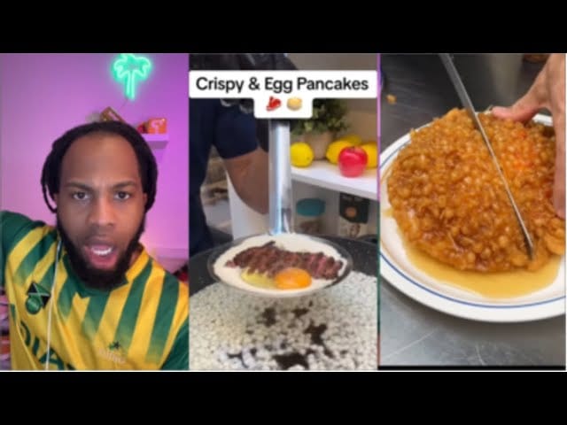 DEEP FRIED CAKE FOR BREAKFAST! ? Yall gotta see this! #creativecooking