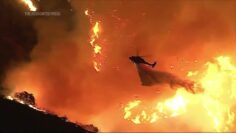 Firefighting helicopters battle Palisades Fire in Los Angeles