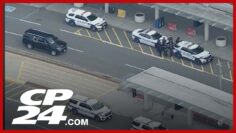 Adult male shot outside Pearson Airport