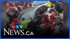 Video captures moment car drives into crowded Liverpool street parade