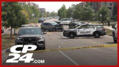 Man found with gunshot wound after two-vehicle collision in North York