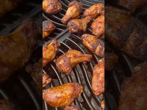 Charcoal grilled chicken wings #bbq