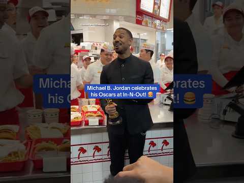 Michael B. Jordan celebrates his Oscars at In-N-Out! 🍔