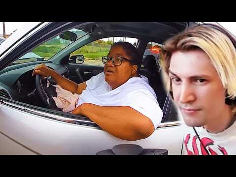 Road Rager Realizes She Just Totaled Her Car | xQc Reacts