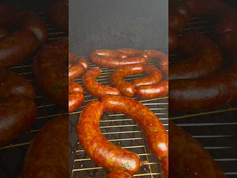 Smoked and cured jalapeño cheddar sausages #bbq #recipes #food