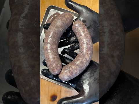 Homemade donair beef sausages