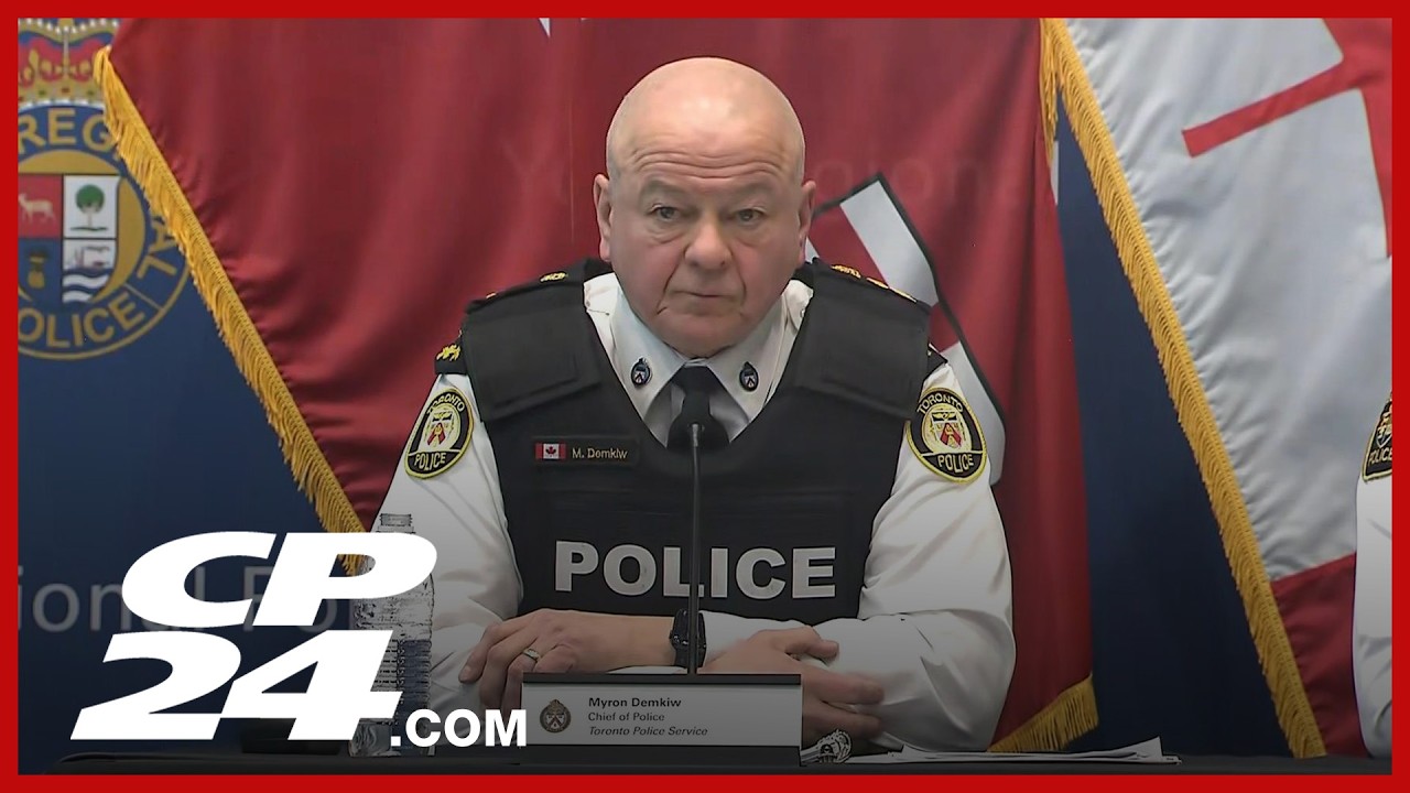 Toronto police chief asked if he has faced resignation after several cops arrested
