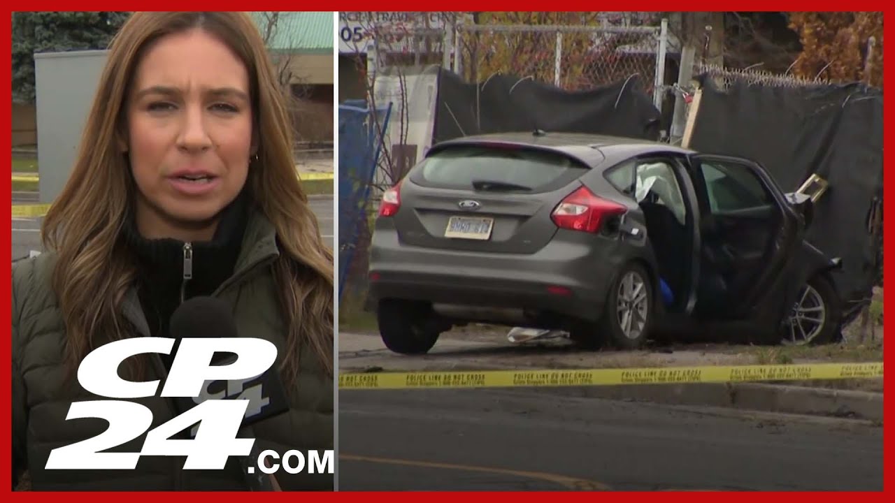 Person found with gunshot wound inside vehicle that fled from officers, later crashed in Scarborough