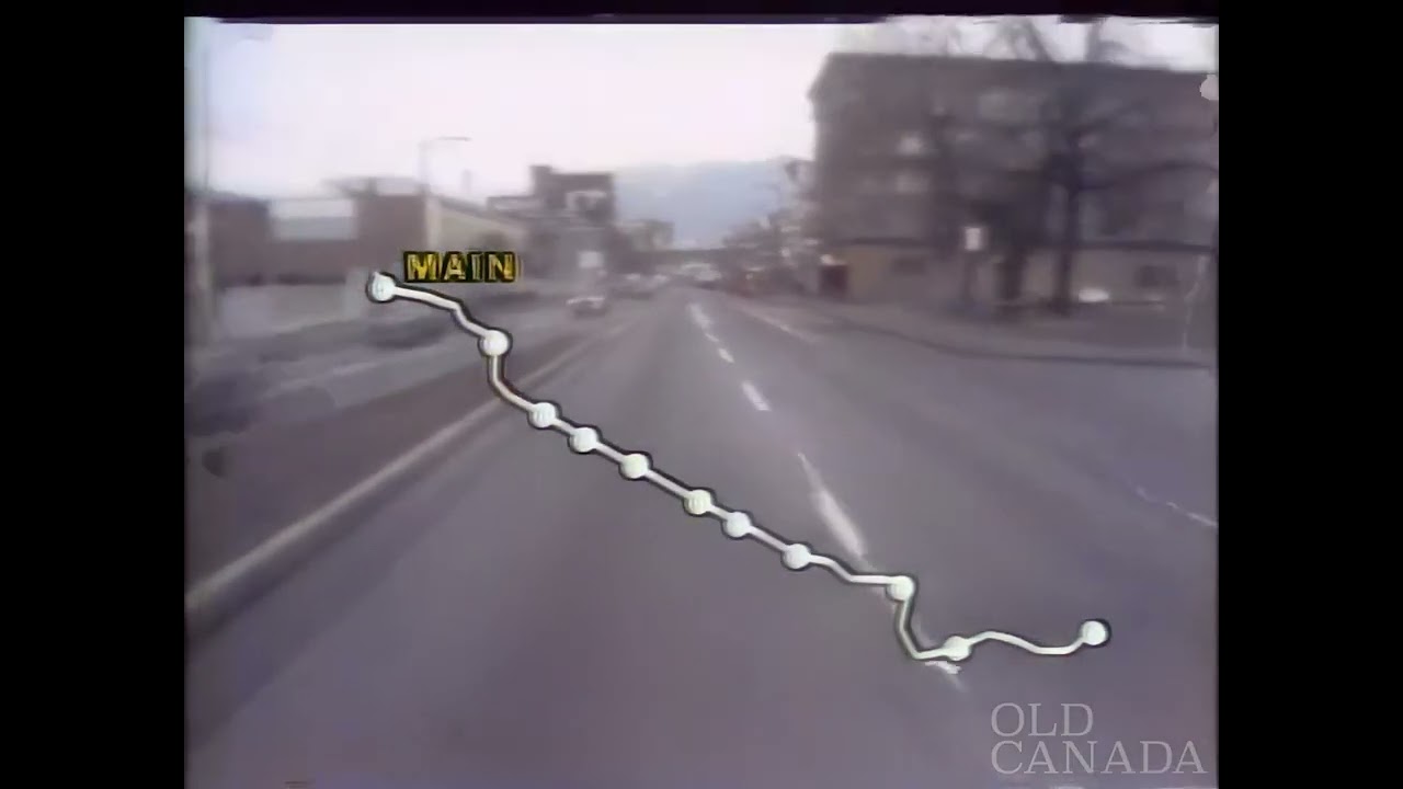 Driving the planned Skytrain route in Vancouver in 1981