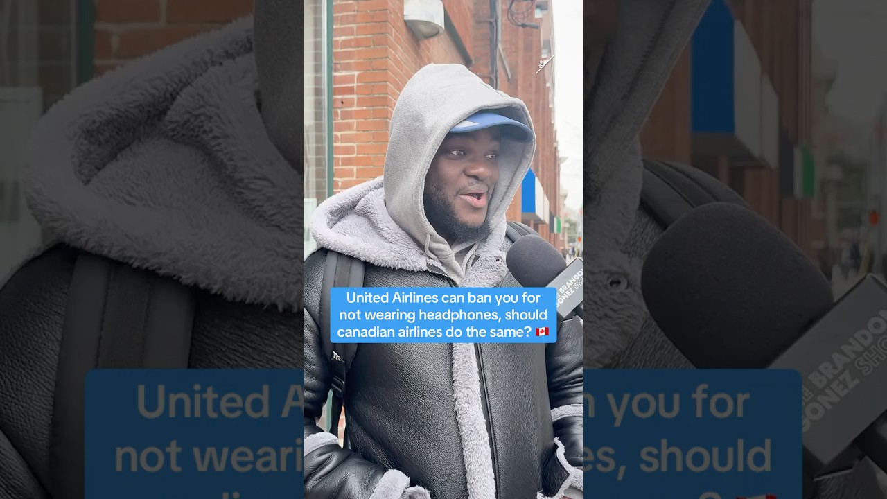 United Airlines can ban you for not wearing headphones, should canadian airlines do the same? 🇨🇦