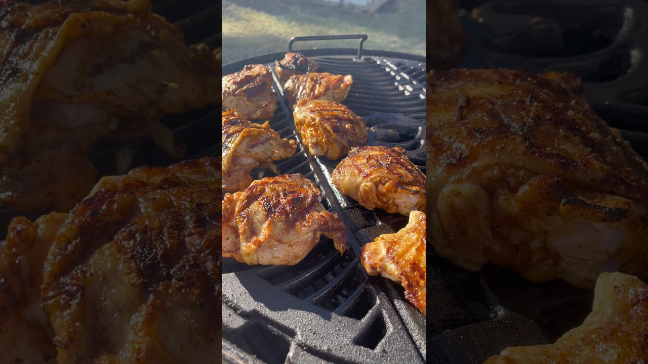 Grilled chicken thighs