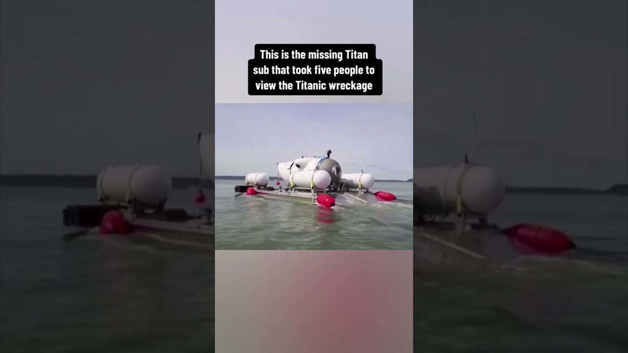 Footage of the missing sub that was exploring Titanic wreck #shorts