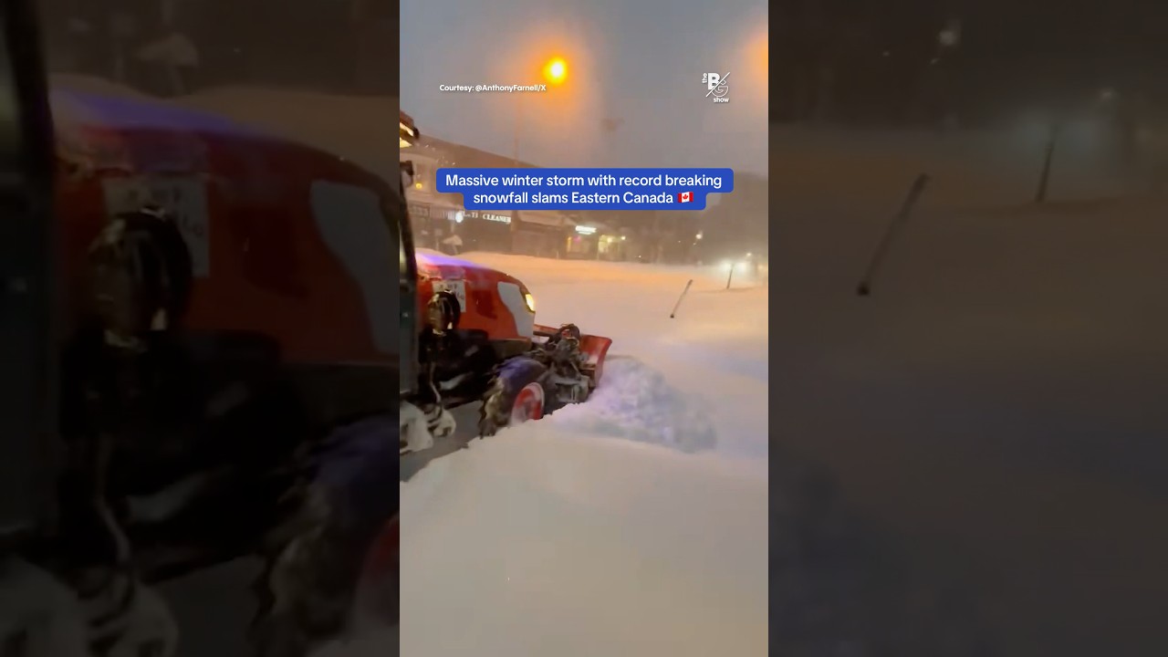 Massive winter storm with record breaking snowfall slams Eastern Canada