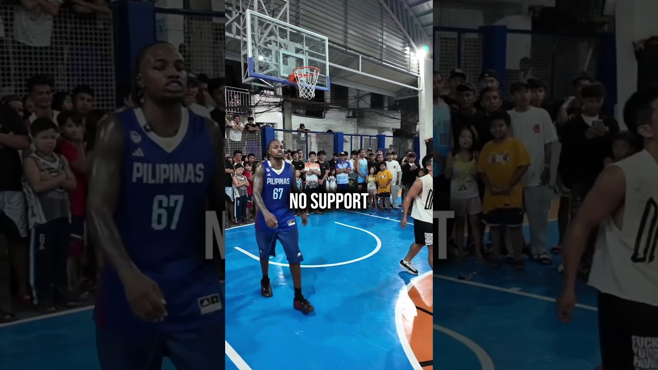 I Went To The Hood & Played 1v1 For $2000 😈🇵🇭 #kshowtime #philippines #basketball #shorts