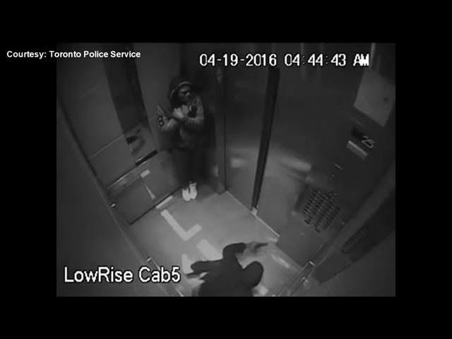 Toronto Police release video of alleged shooting, kidnapping inside elevator