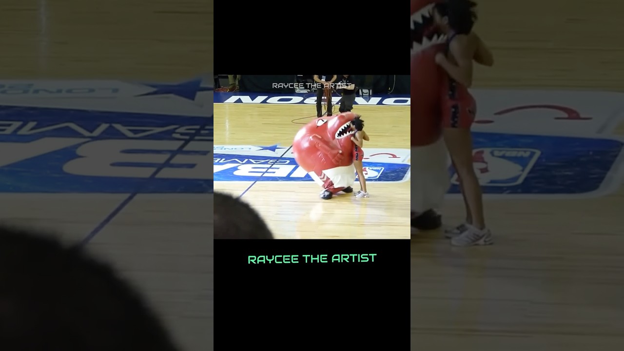 Toronto Raptors Mascot DEVOURS Cheerleader! FUNNY! #funny #funnyvideo #comedy #comedyvideo #mascot